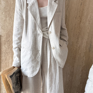 天丝亚麻西装外套